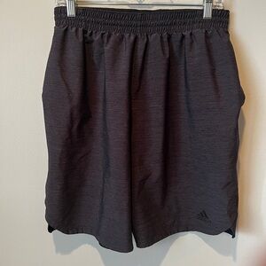 Adidas Black Athletic Shorts Lightweight Elastic Waist